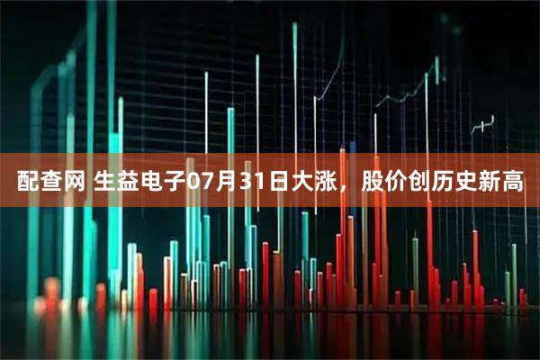 配查网 生益电子07月31日大涨，股价创历史新高